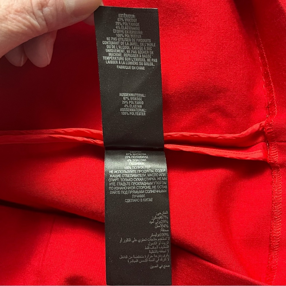 TED BAKER LONDON US size 2 Edlyn Red front Zipper draped mini cocktail dress - Picture 12 of 16
